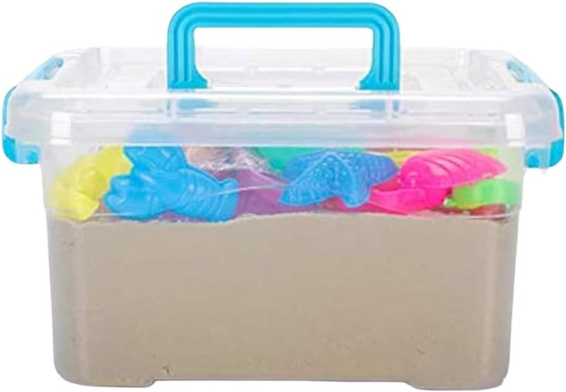 Play Sand Set – 2kg Magic Sand Kit with Castle Molds & Tools, Soft Reusable Clay Sand for Kids, Indoor Sensory Toy for Creativity, Educational Fun Activity Boys Girls - Image 1